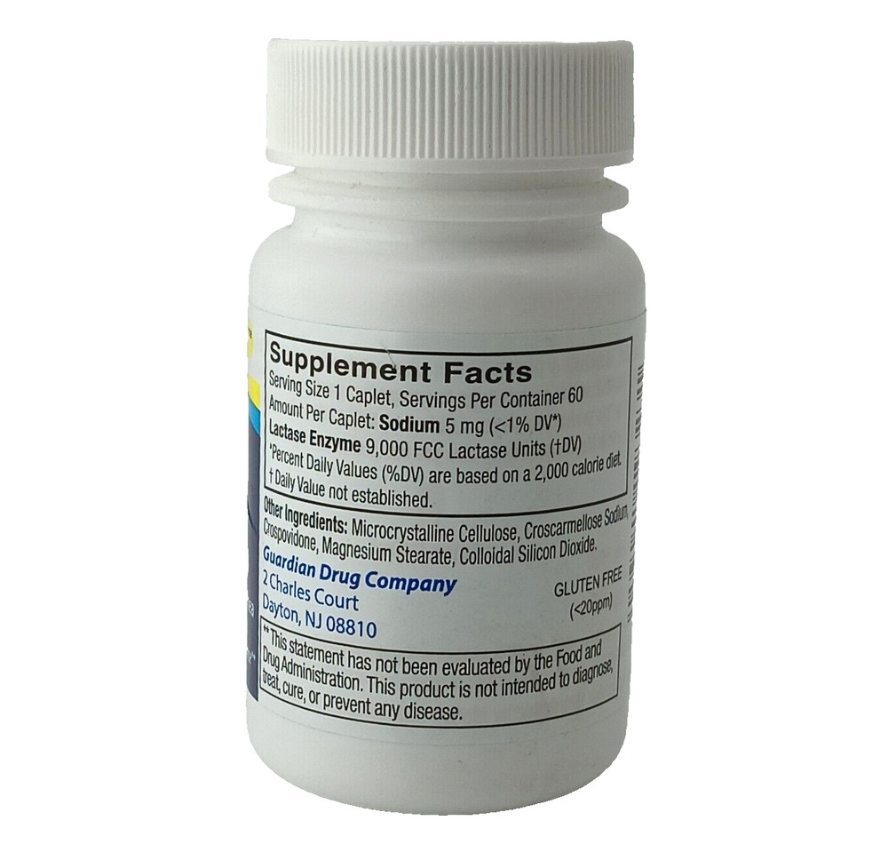 Fast Acting Dairy Relief Gas Bloating - 60 Caplets