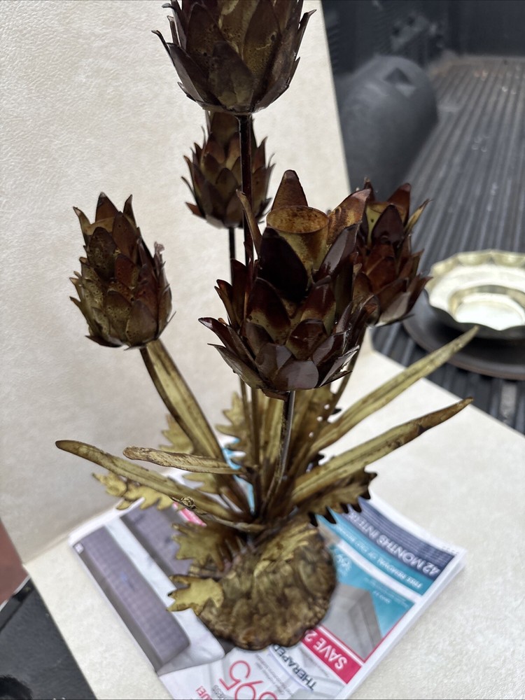 Mid-Century Max Howard Toleware Candelabra
