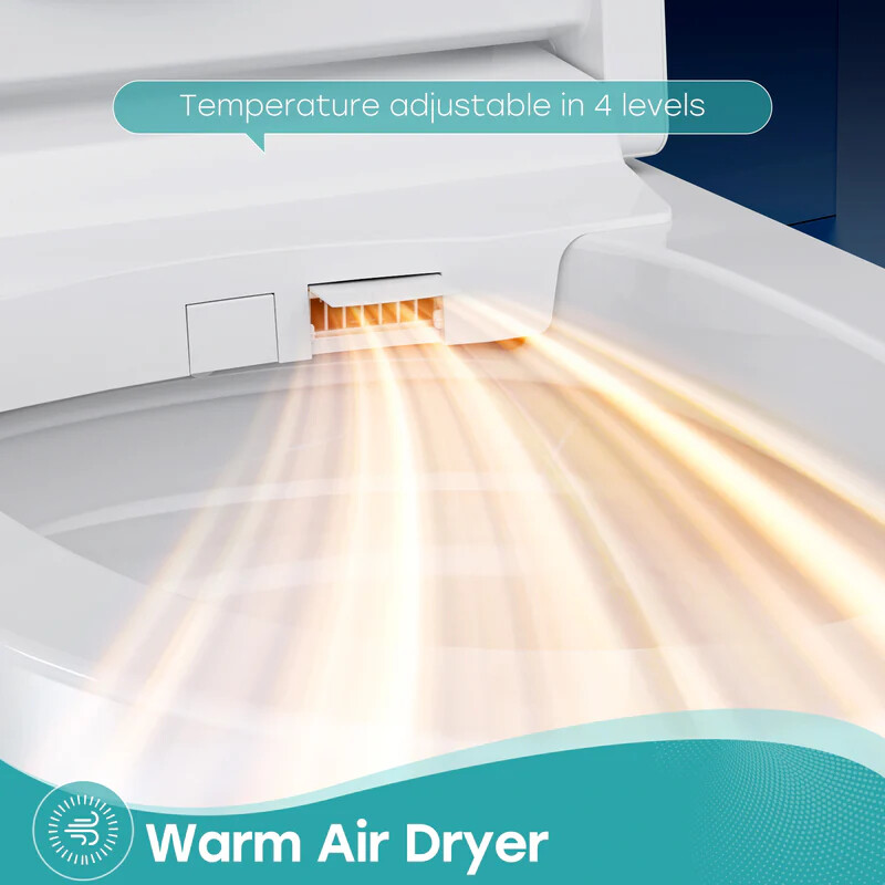 HOROW Smart Toilet Bidet with Powerful Flush Auto Open/Close Lid Deodorization