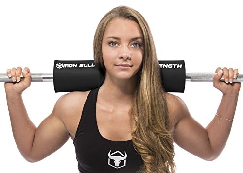 Advanced Squat Pad - Barbell Pad for Hip Thrusts, Squats & Lunges - - black