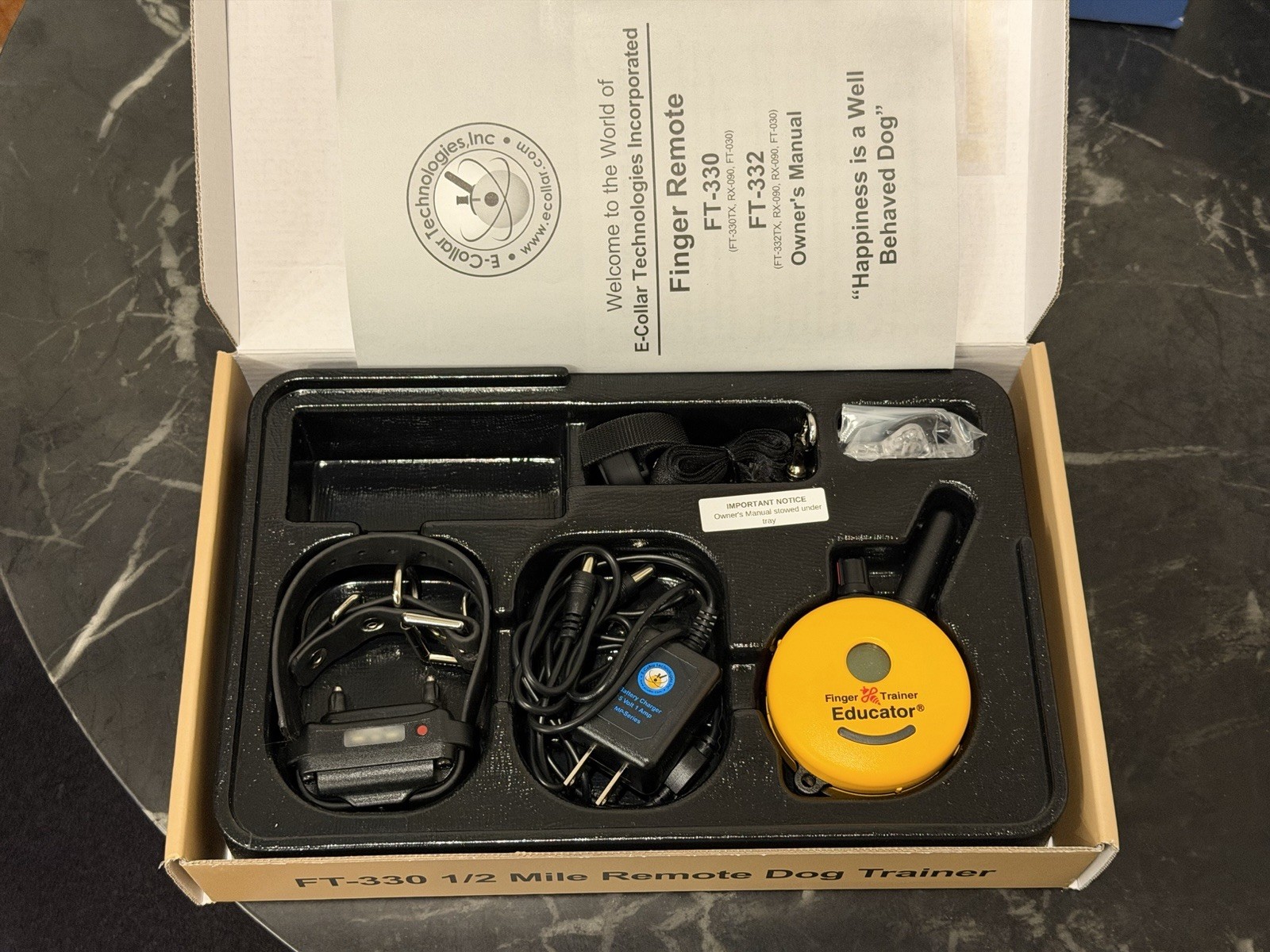 Finger Trainer Educator FT-330 Dog Trainer 1/2 Mile Remote