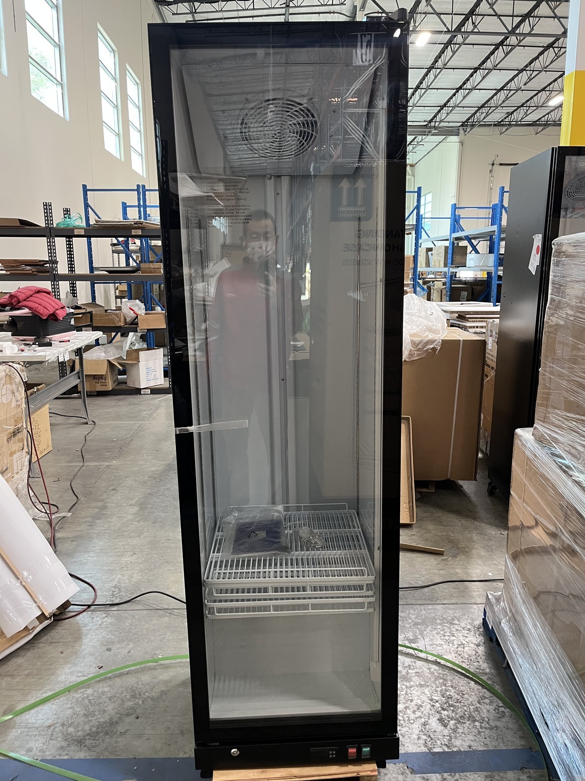 Yeego Commercial Display Beverage Refrigerator 12.36 Cu.ft LED Light For Stores