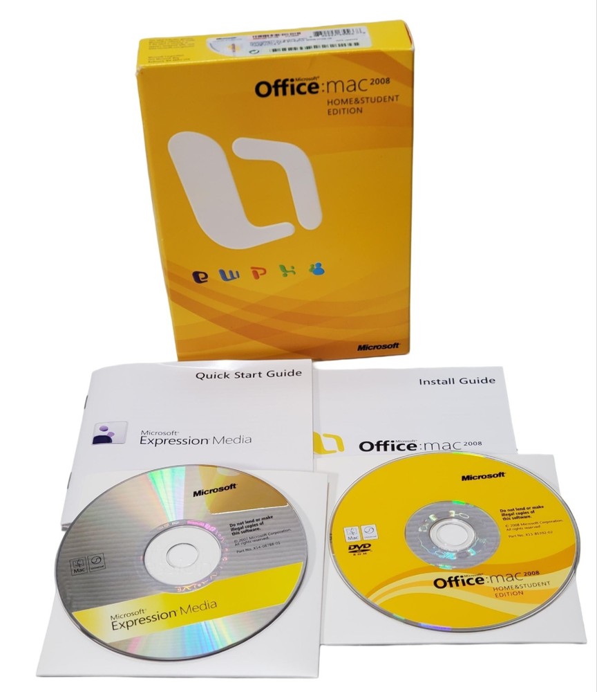 Microsoft Office Mac 2008 with Microsoft Expression Media