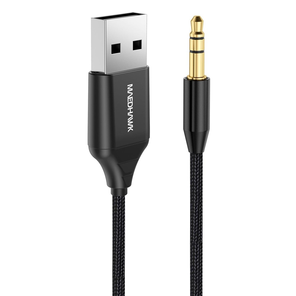 MAEDHAWK Aux to Bluetooth Receiver for Car Bluetooth Aux Adapter with USB to