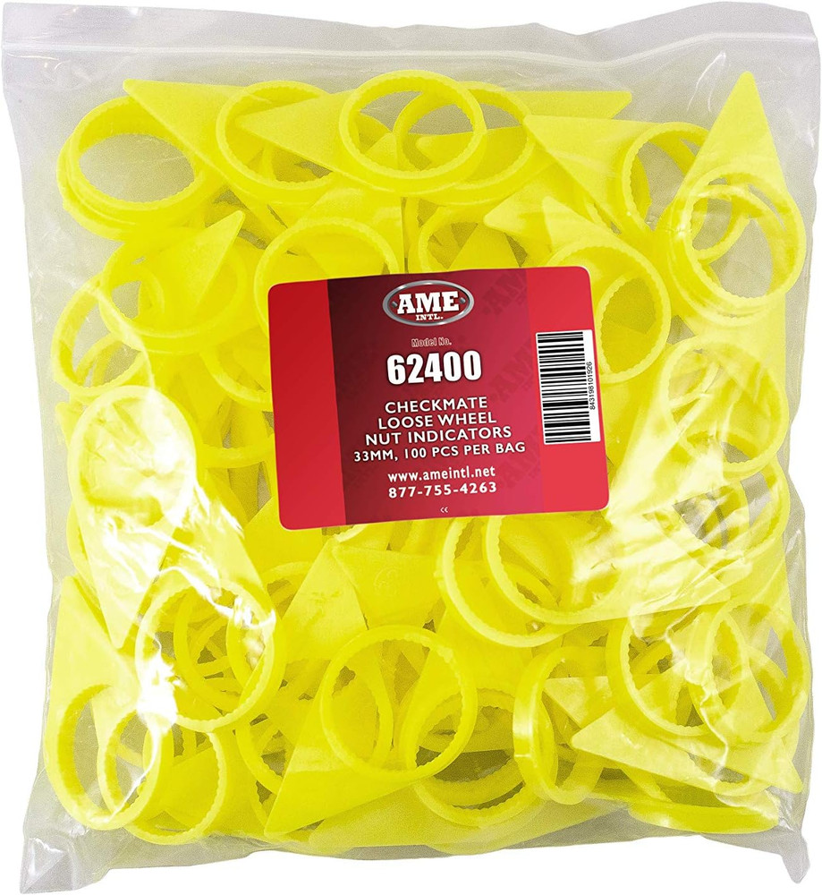 62400-200 Checkmate Wheel Nut Indicator 33Mm – 22Mm Studs, Yellow, 200-Pack, Loo
