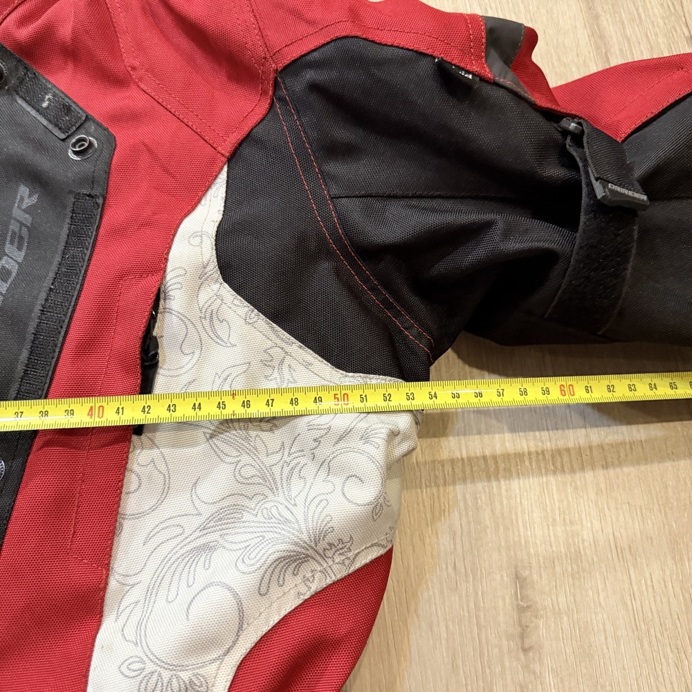 Dririder Motorcycle Jacket Women’s 10 Red+ White Lined