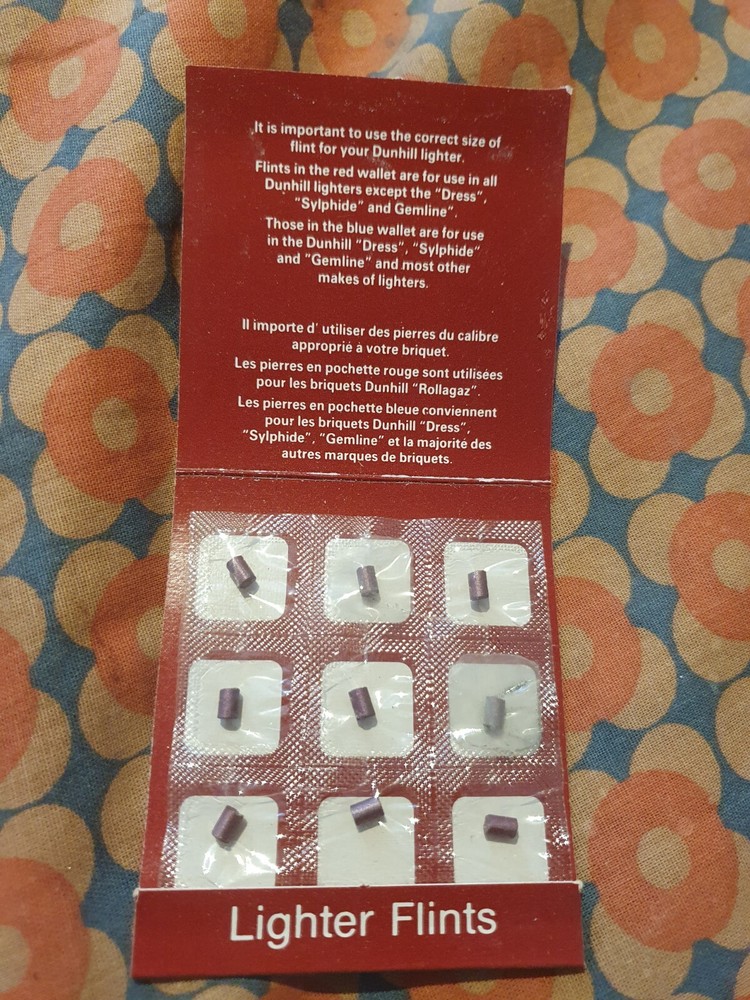 Dunhill red Lighter flints x 9 New