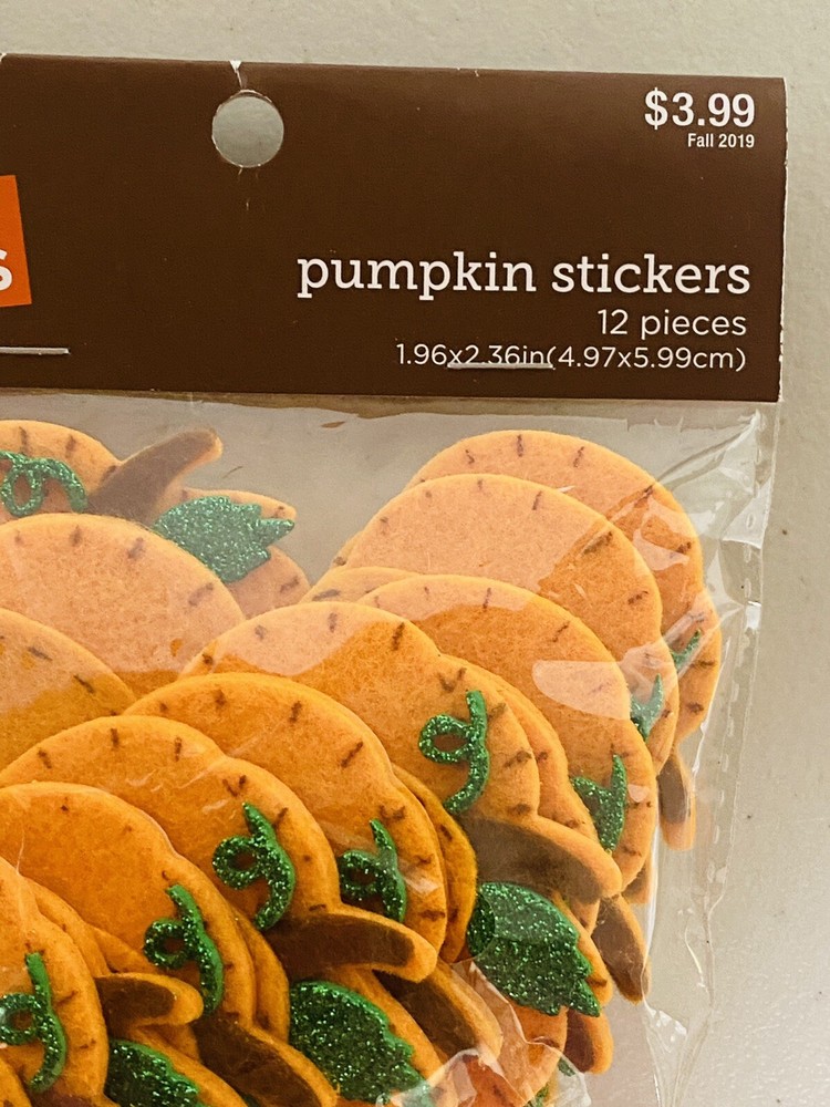 Fall Felt Pumpkins Leaves Plastic Bats Ghosts Craft Lot