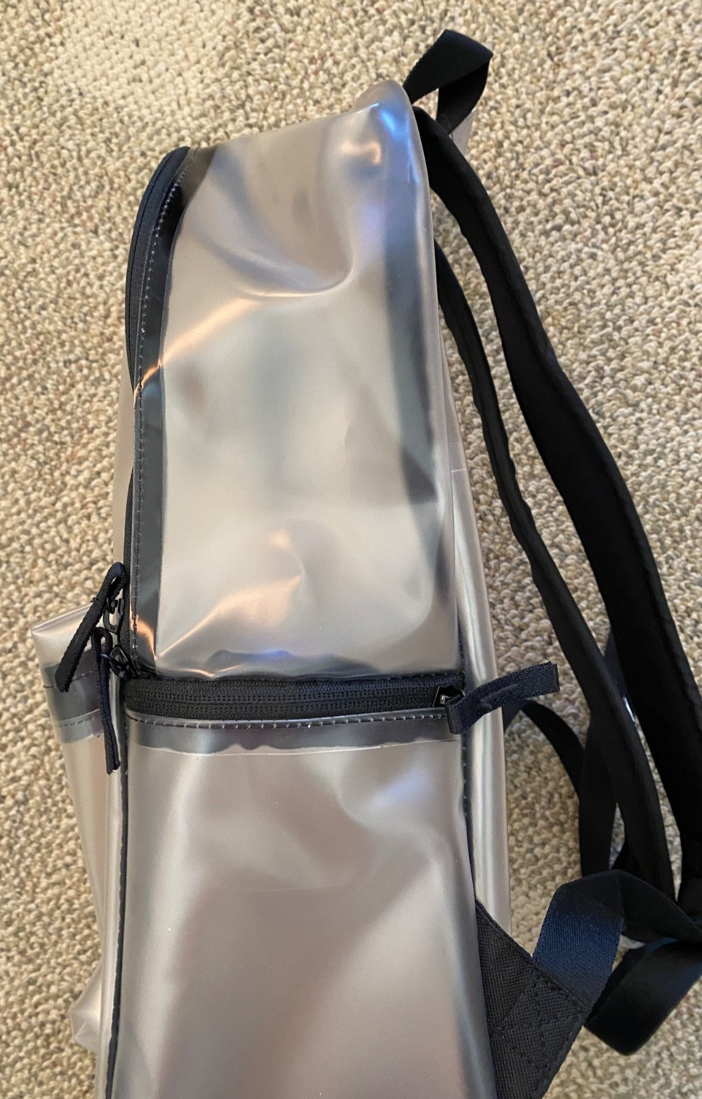 Nike Heritage Clear Crystal Backpack HV8920 Plastic Carry in Stadium Arena Bag