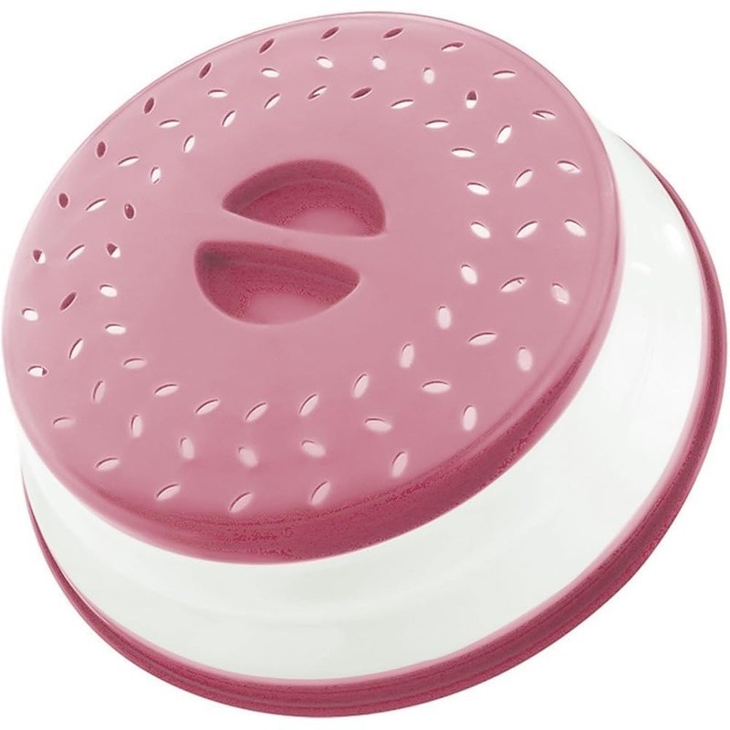 Microwave Cover Space Saving Food Splatter Protector W/ Strainer Function New