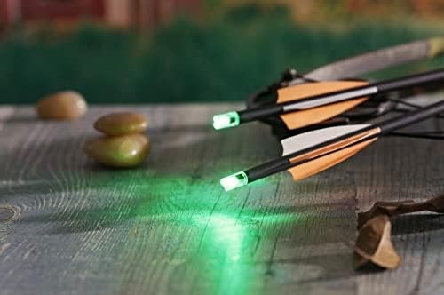 DEEPOWER Crossbow Lighted Nock with ON/Off Switch 4 Pack Green