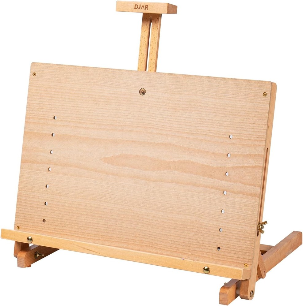Tabletop Easel Painting Adjustable Solid Beech Wood Table Top Easel Stand