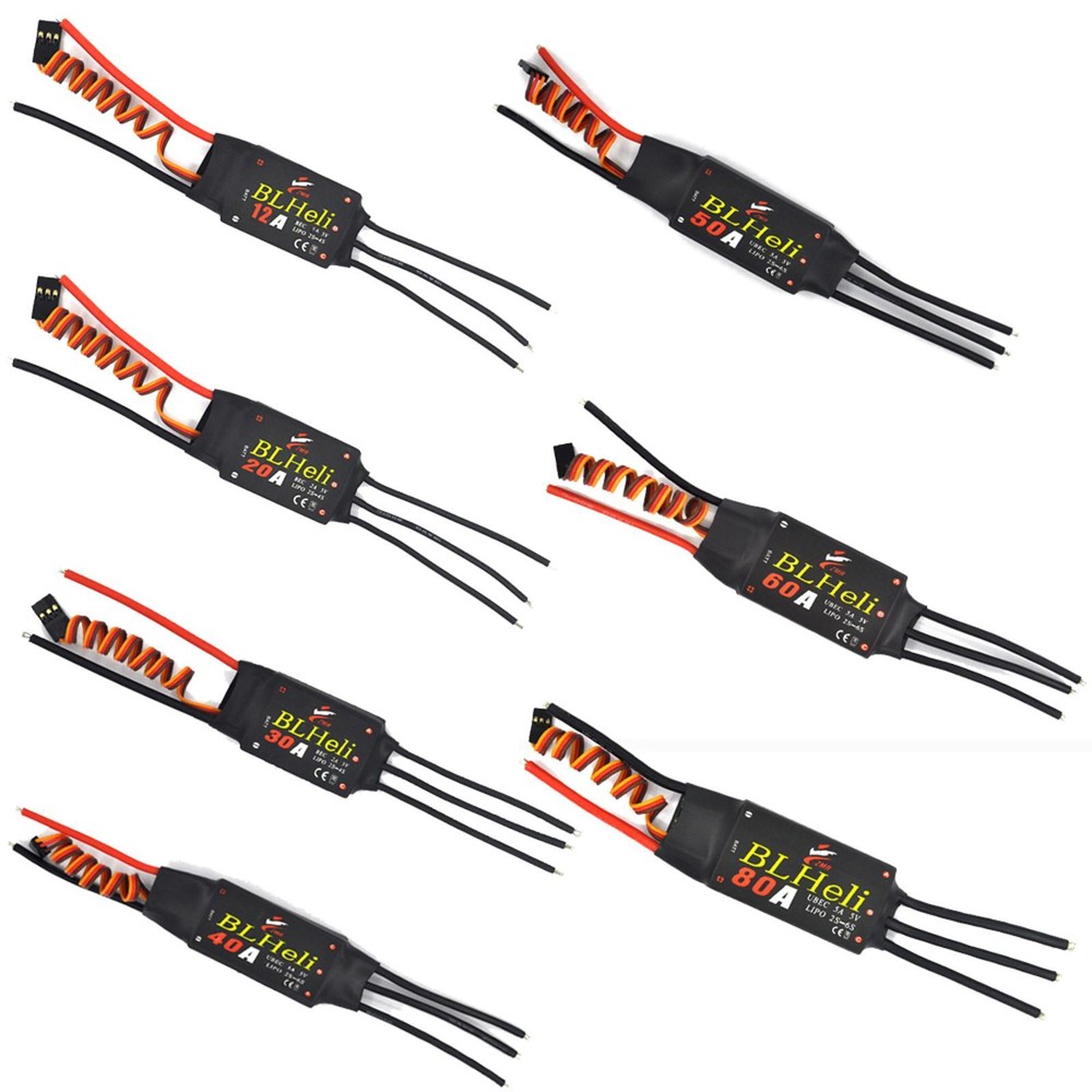 Brushless Speed Controller ESC 80A 60A 50A 40A 20A 12A for Fixed Wing RC Model;