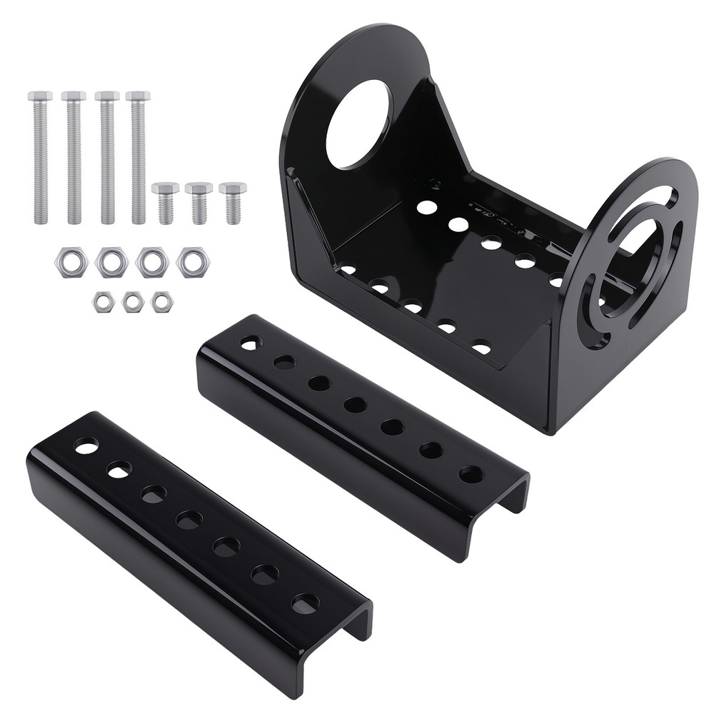 Side Mount Trailer Jack Bracket Kit Steel 3-Bolt Pattern A-Frame Design QME