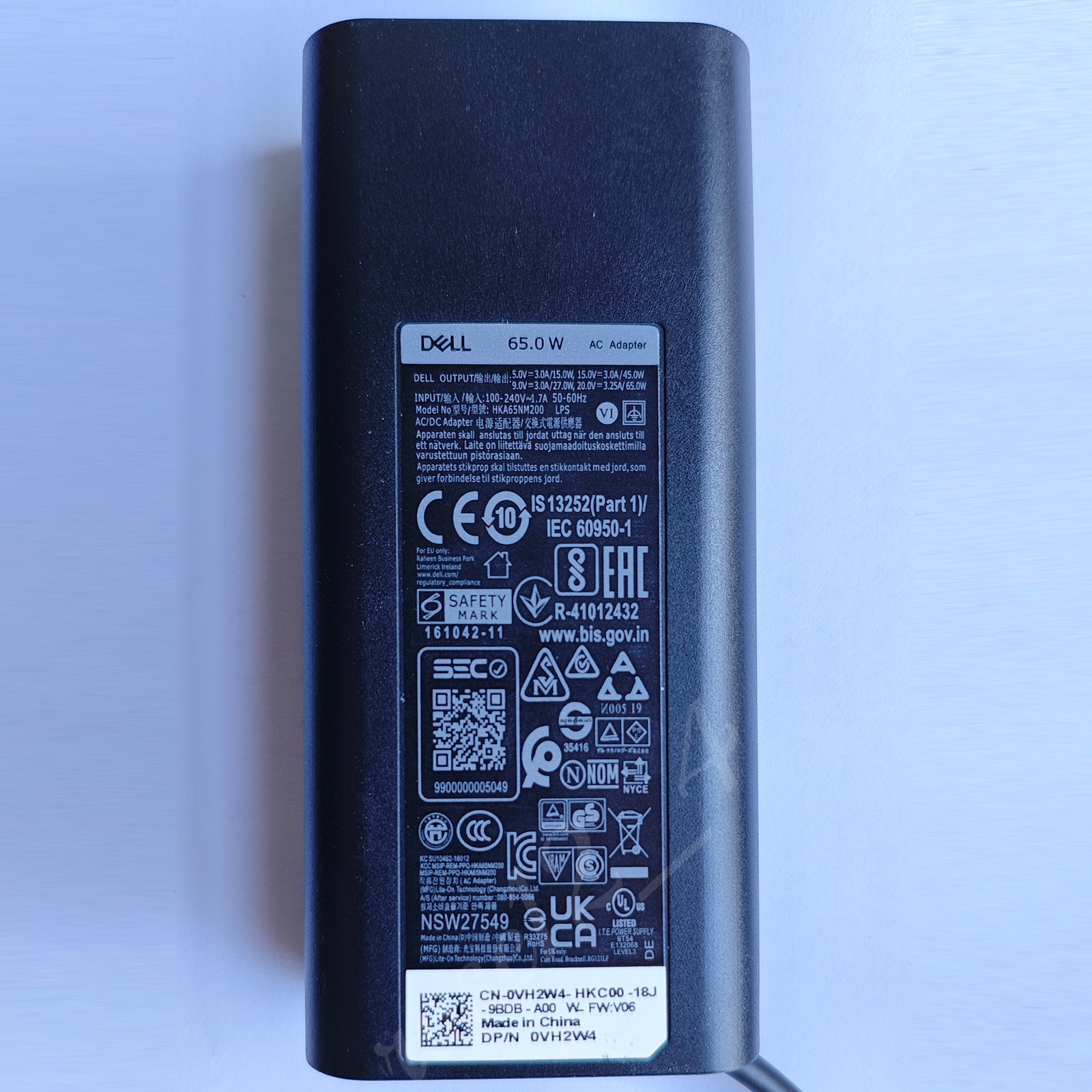 Dell 65W Watt USB-C Type C Laptop Charger AC Power Adapter HA65NM190, DA65NM190