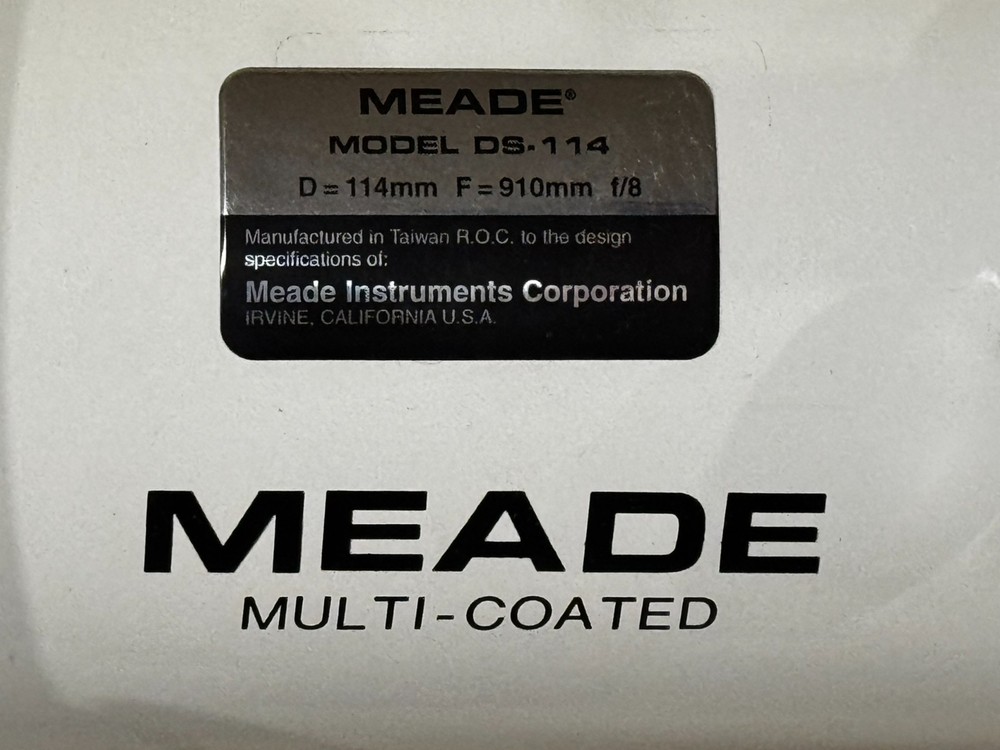 Meade DS Telescope with Autostar computer controller DS-114