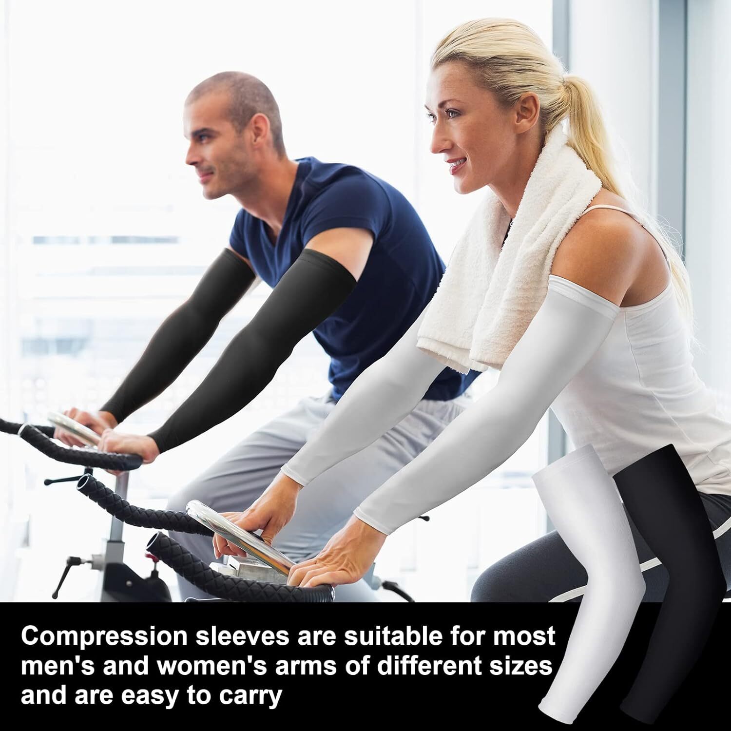 5 Pairs Cooling Arm Sleeves Cover UV Sun Protection Sports Outdoor For Men Women