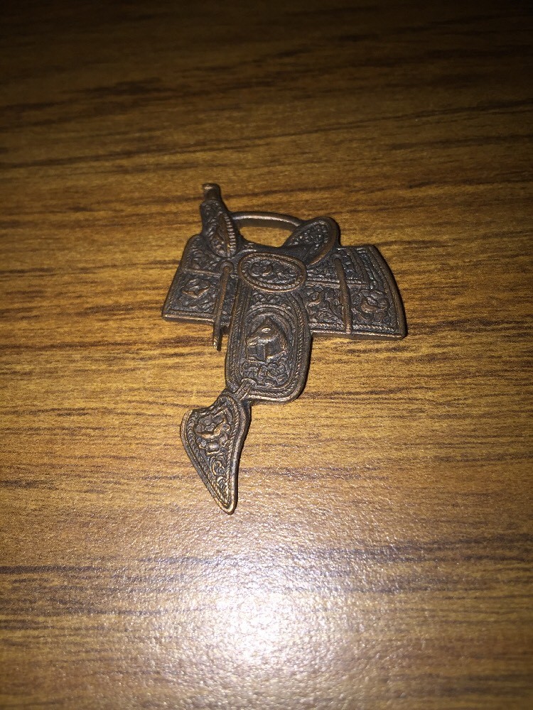 Saddle Pocket Watch Cover Elko Nevada Solid Metal Horse Equine Collector GIFT