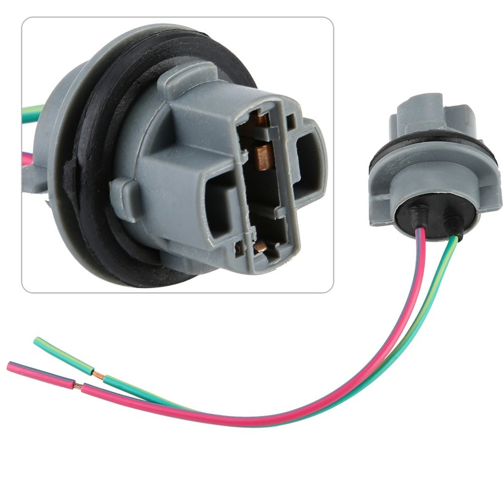 Universal Pigtail Wire Female Socket 7440 Two Harness DRL Bulb Light Replace