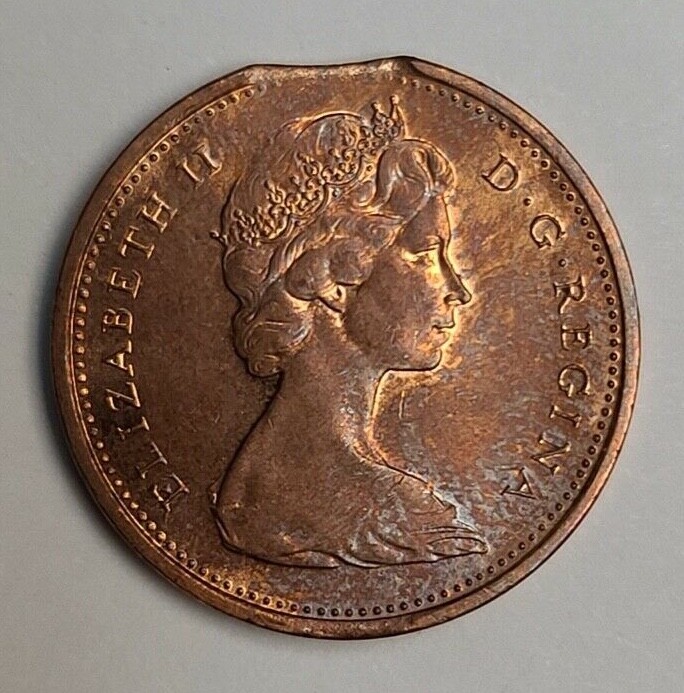 Canada Centennial 1967 Cent Penny Error Clip (Invt1073)