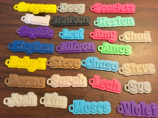 Custom Name Keychain, Zipper Pull, Personalized & 3D Printed