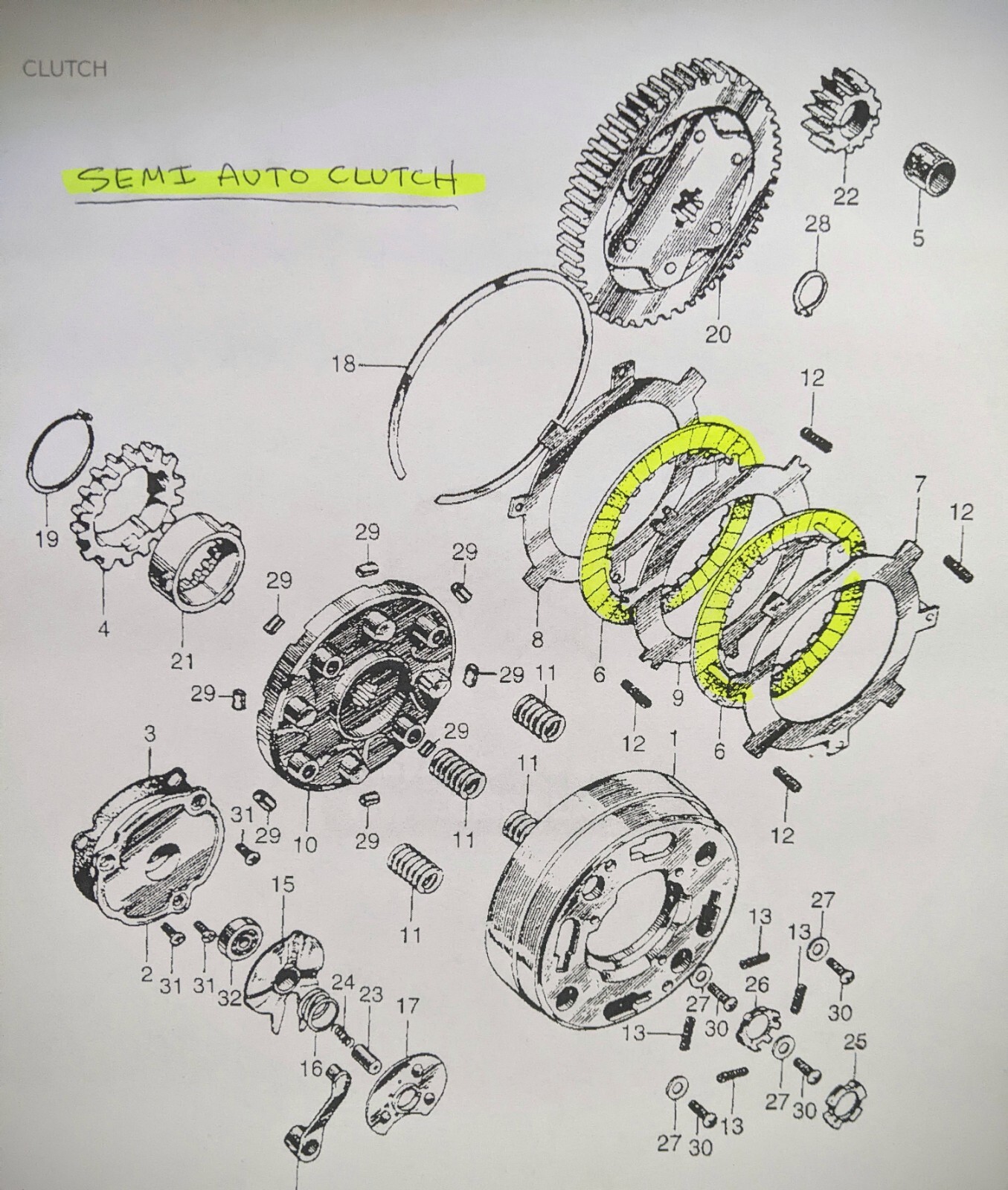 Clutch Fiber Disc Pair - 22201-165-951 - Honda Z50 Z50r CT70 CT70H SL70 XL70