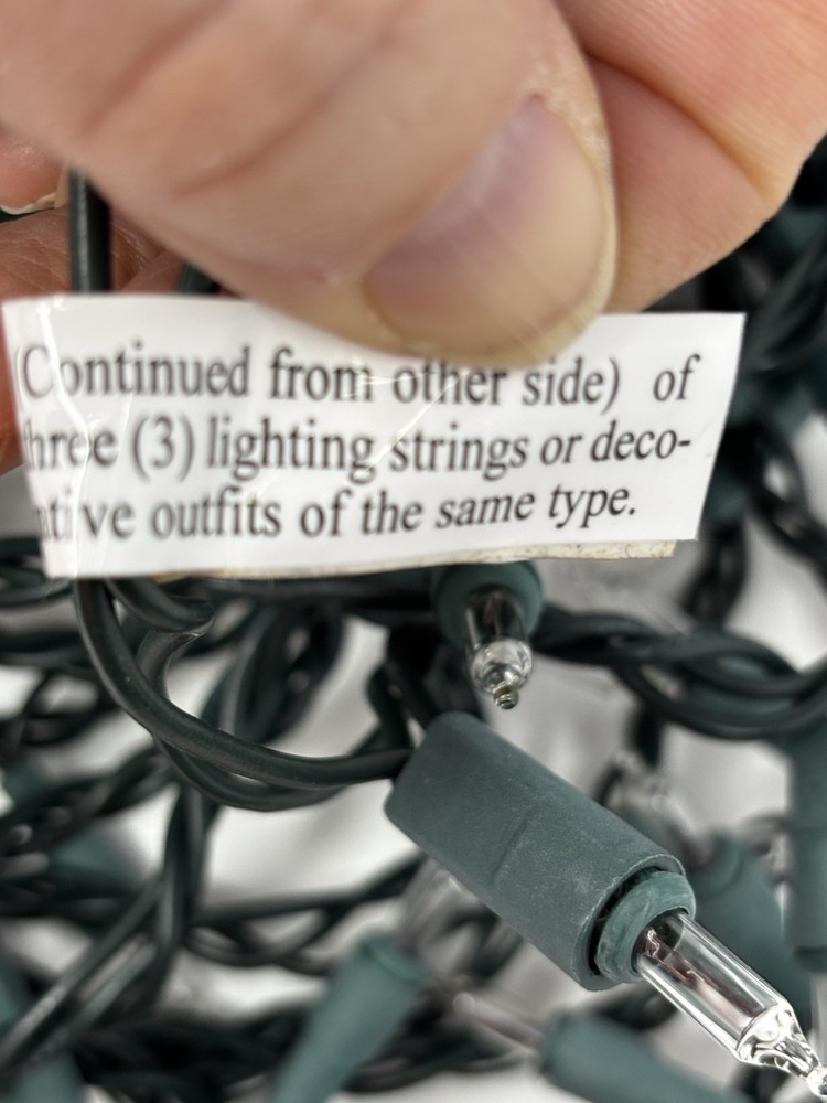 Holiday Clear Mini Lights String 100 Count w Green Wire 2 sets 200 total
