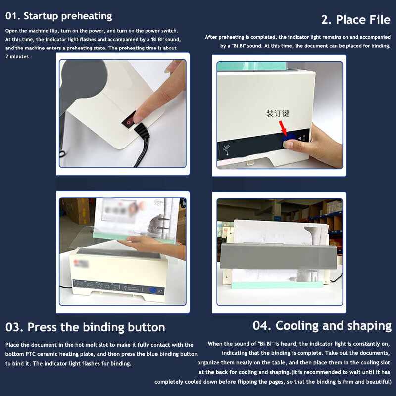Hot Melt Binding Machine Office Automatic Gluing Machine Small Gluing Machine