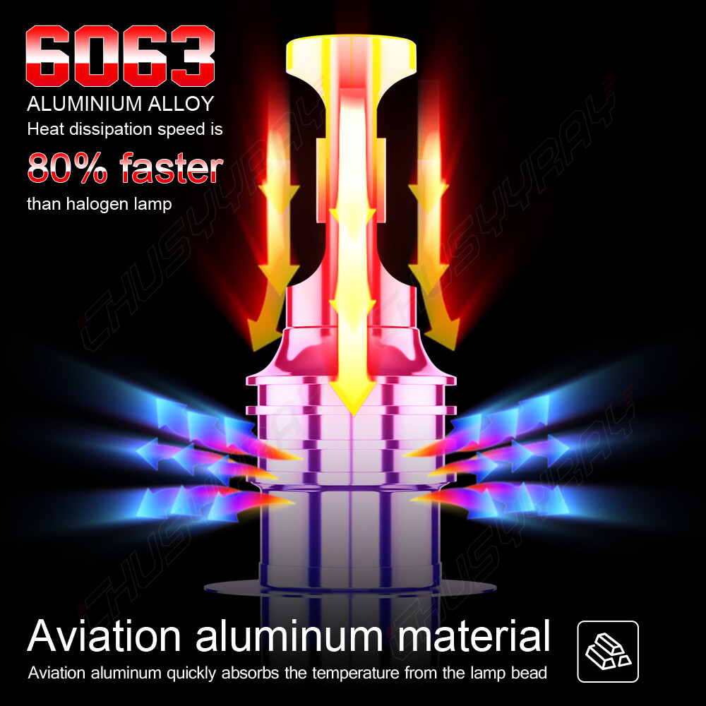 For Yamaha Raptor 350 660R 700 700R LED Headlight 2pcs Bulbs Kit YFM350R YFM660R