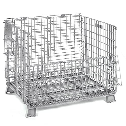 40x32x34-1/2 Folding Wire Container 5000 Lb Capacity