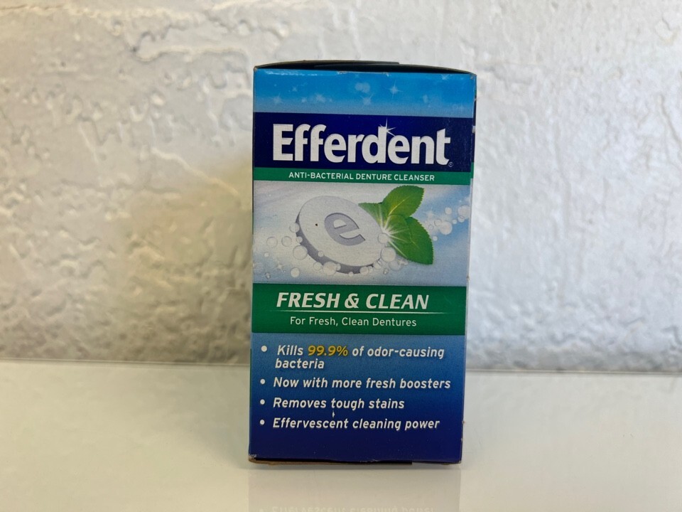 Efferdent Tablets Plus Mint Denture Cleanser 44 Each total 88 Tablets - 2 Pack