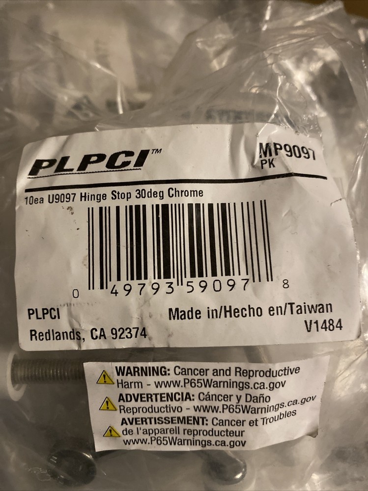 Hinge Doorstop Adjustable 30 Degree Chrome