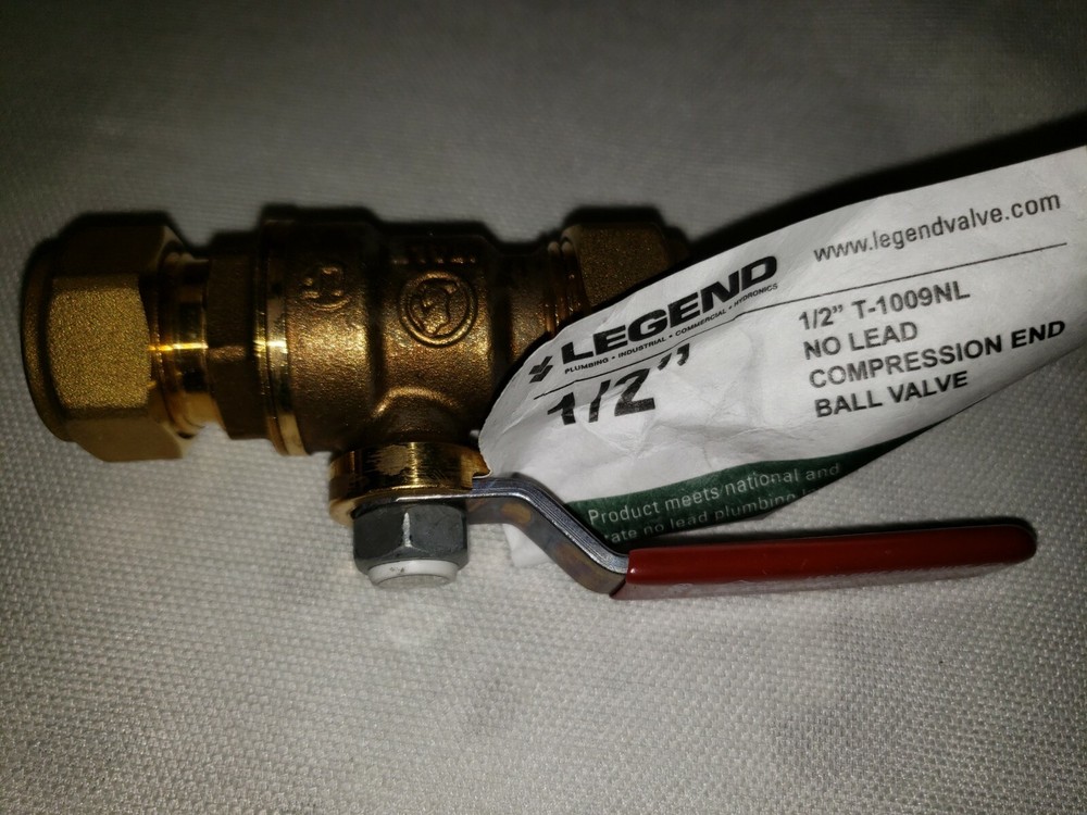101-643NL 1/2" Compression End Ball Valve