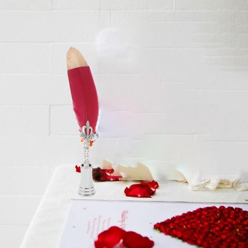 4Pcs Copper Pen Holder Set Compact Desktop Pen Stands for Fountain Pens Ballpoin