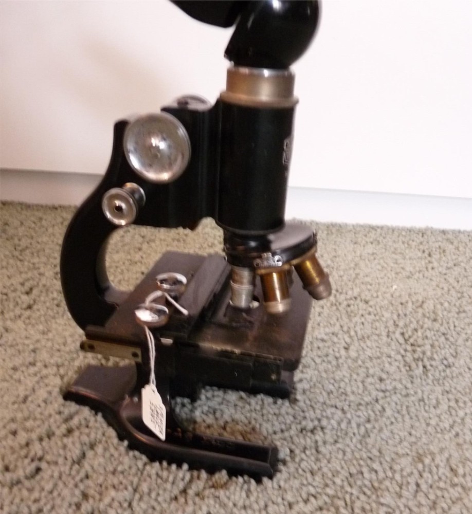 SPENCER BINOCULAR MICROSCOPE & LENSES & CASE 885