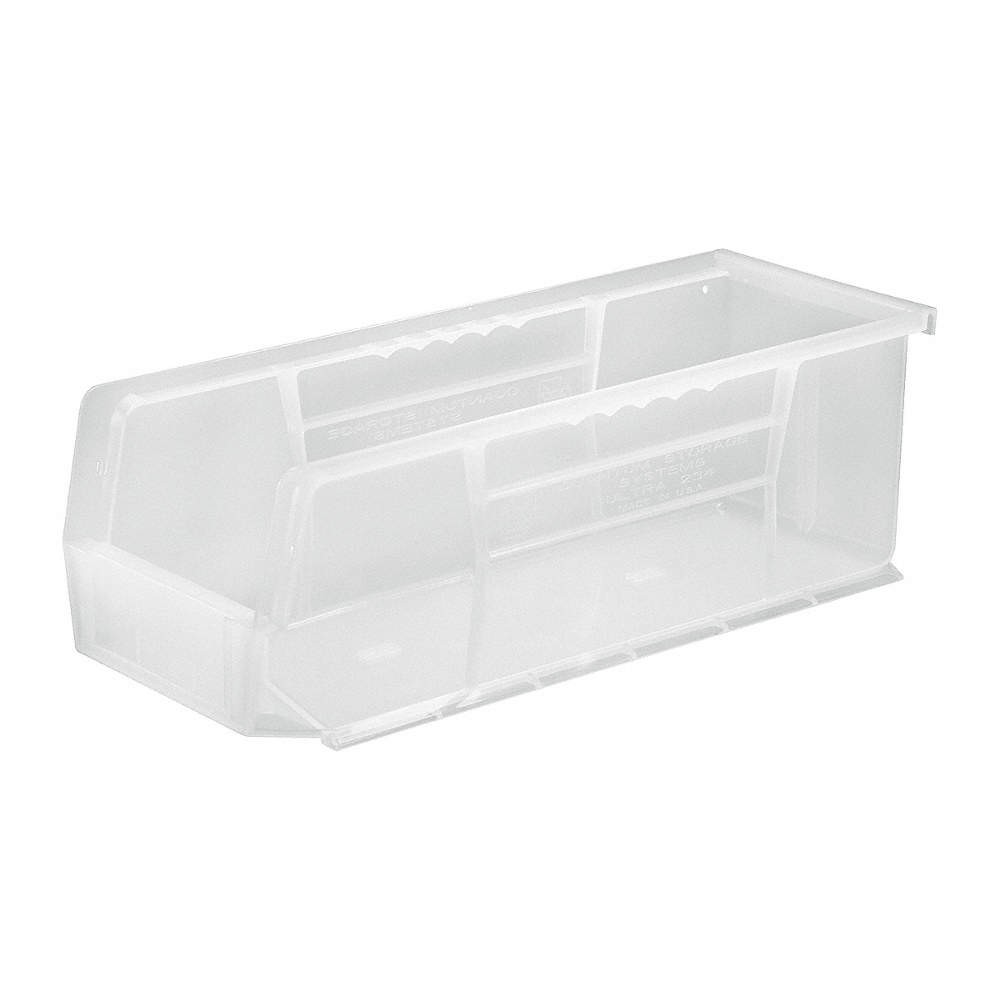 QUANTUM STORAGE SYSTEMS QUS234CL Hang and Stack Bin,Clear,PP,5 in 10H842