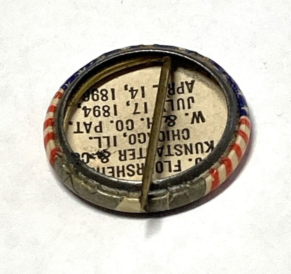 1890s William McKinley Celluloid Campaign Pinback Button - Whitehead & Hoag