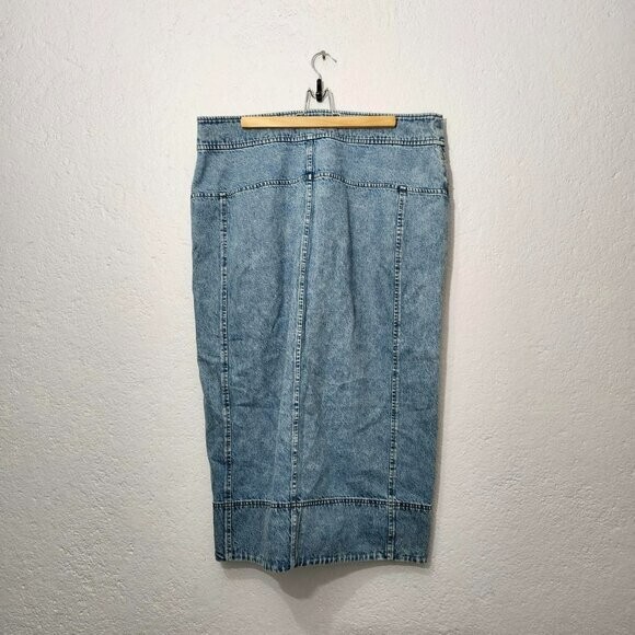 Tanya Taylor Christina Denim High-Waist Midi Skirt