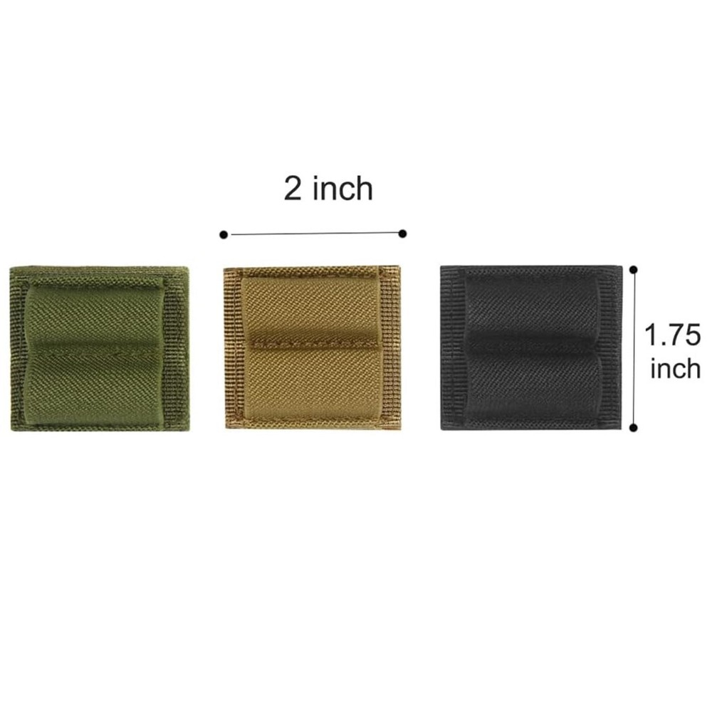 Tactical 2x Patch Ammo Holder 2 Round Adhesive Cartridges Hook Loop Bullet Pouch