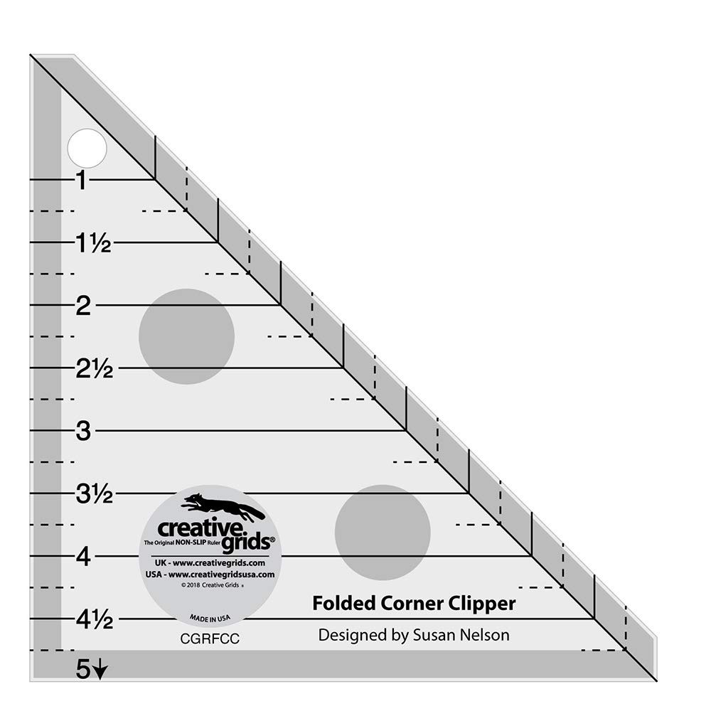 Creative Grids Folded Corner Clipper Quilt Tool – CGRFCC – Light Blue, Black
