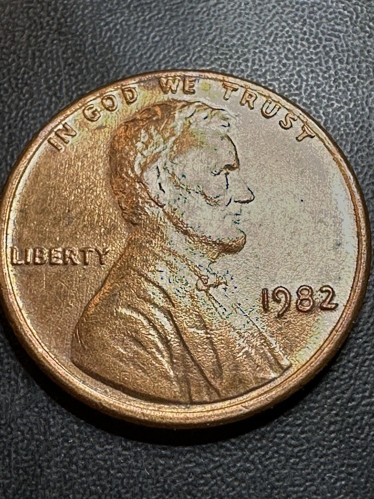 1982 Penny LD 2.5 Grams, Die Error Obv/Rev