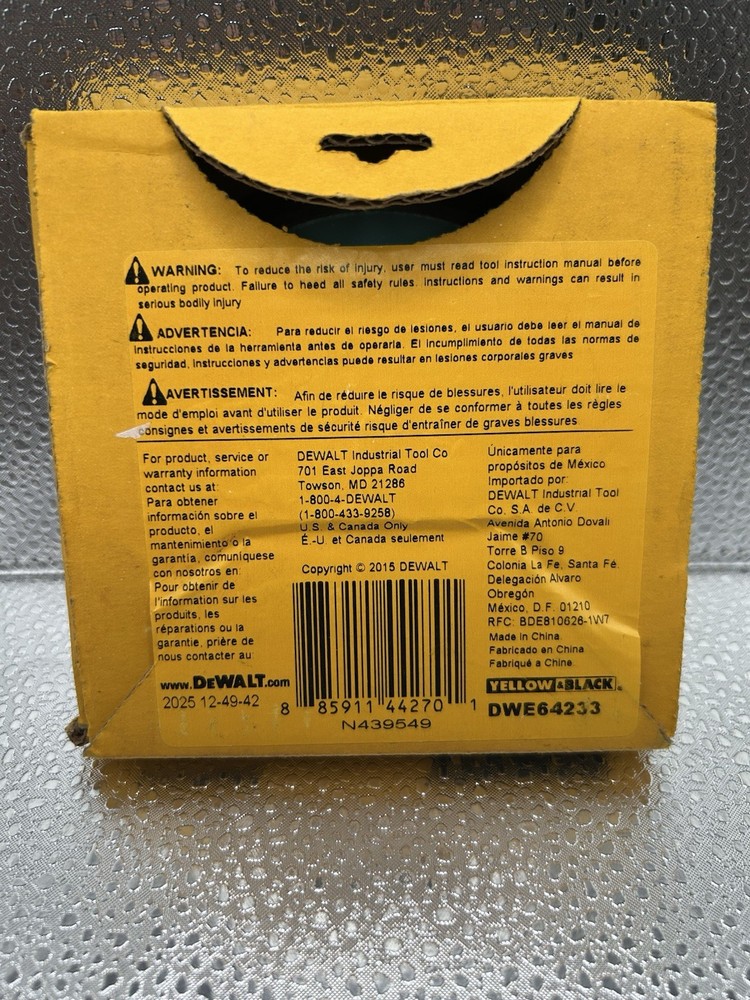 DEWALT DWE64233 Hook And Loop Pad (4 HOLE PATTERN)