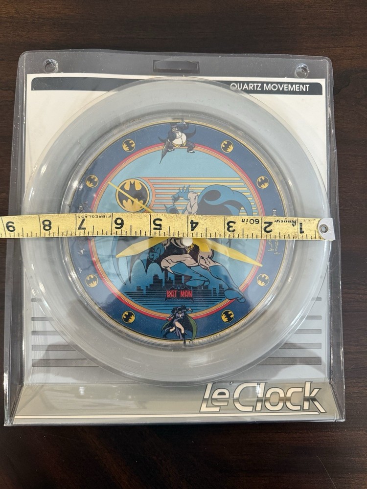 Vintage Batman 8.5” Clock - 1989 Electro Optix DC Comics Joker SEALED