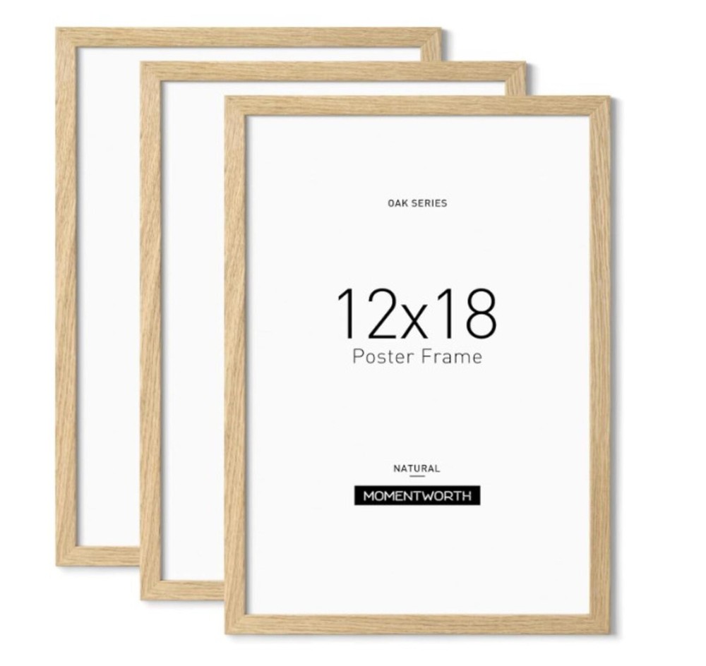 3PACK 12X18 WOOD WALL FRAMES-OAK