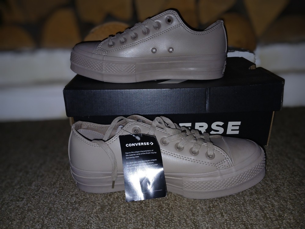 Platform Converse In Sepia Stone Size 6