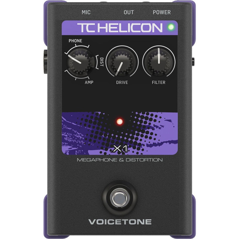 TC Helicon Helicon VoiceTone X1 Single-Button Stompbox for Dramatic Megaphone an