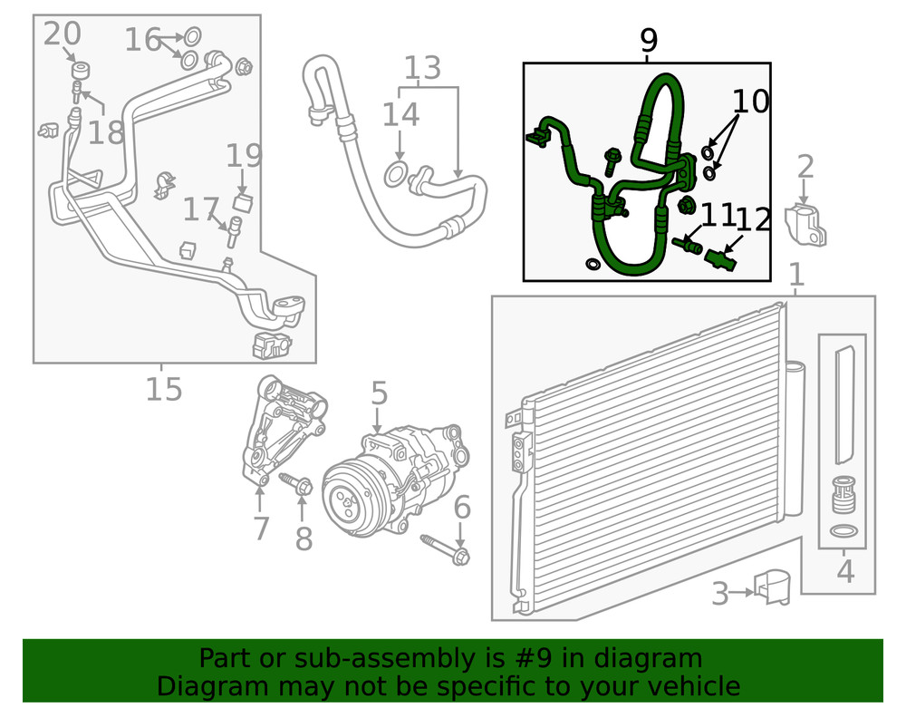 Genuine GM Discharge Hose 42588256