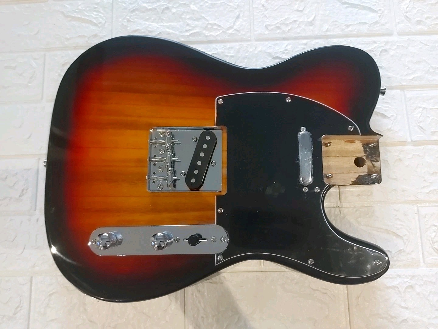 NEW LOADED Tele Style BODY Telecaster Sunburst On Black FAST SHIP! VERY NICE!