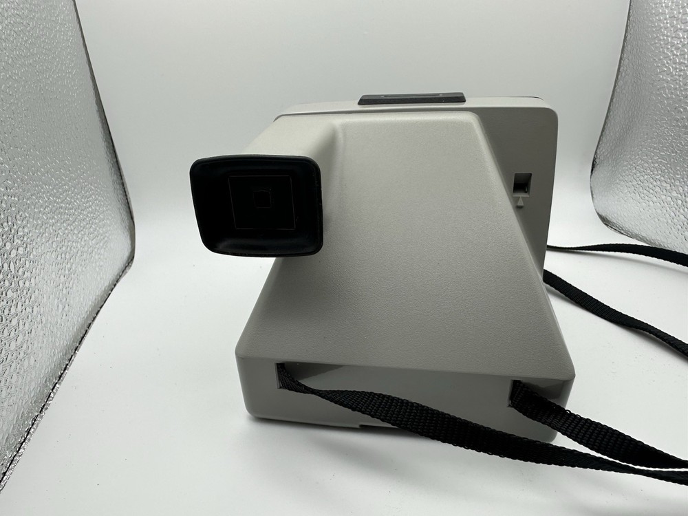 Vintage Polaroid Land Camera “The Button”, Strap, Case, Flash Bar “Untested”