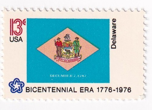 STAMP US SCOTT 1633 "Delaware Flag" 13 CENT 1976 MNH